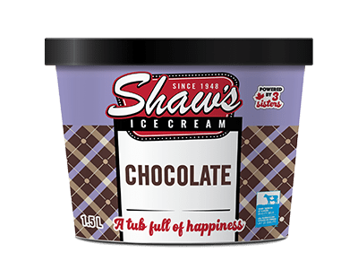 shaw's chocolate ice cream tub